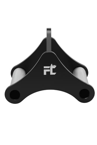 Image of Double D Row Handle Cable Attachment, Aluminium Construction, Ergonomic Non-Slip Grip for Weight Training