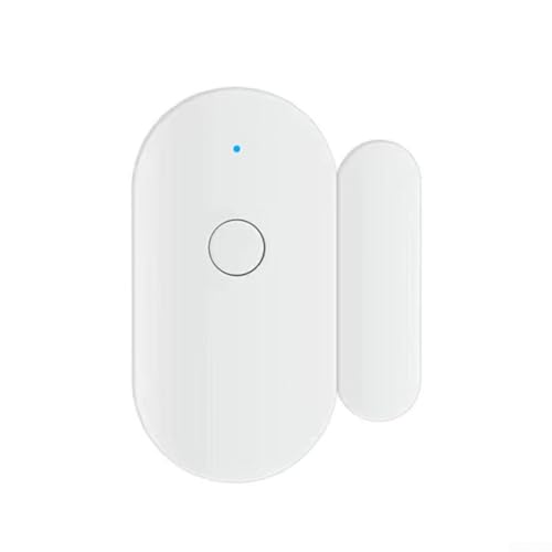 MoSundi Sensore intelligente per porte e finestre per app Tuya Smart Life, allarme antifurto WiFi con notifiche in tempo reale, per Alexa, bianco