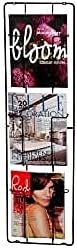 Puhlmann 3 Compartment Magazine Wallrack, Black