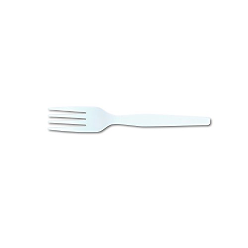Dixie 6.104" Medium-Weight Polystyrene Plastic Fork by GP PRO (Georgia-Pacific), White, FM207CT, 1,000 Count (100 Forks Per Box, 10 Boxes Per Case) (FM207)