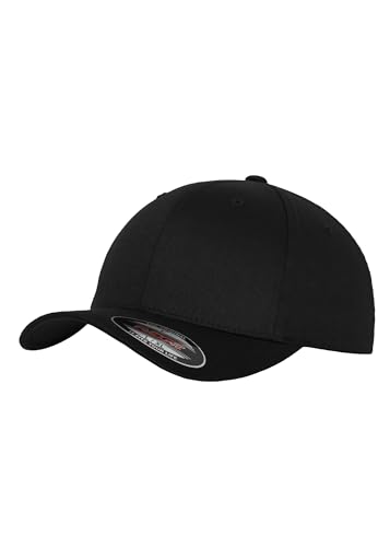 Flexfit Gorra de béisbol con visera curva, gorras Wooly Combed unisex, costuras sólidas, gorra de estilo hip hop, Tallas: S/M, L/XL, XXL, XS/S, Niños