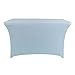 SYLC Spandeks obrusy na prostokątny stół, rozciągliwy ciasny obrus pasuje do składanego stołu weselnego imprezy piękna dekoracja do kuchni (jasnoniebieski, 150 cm/5 stóp)