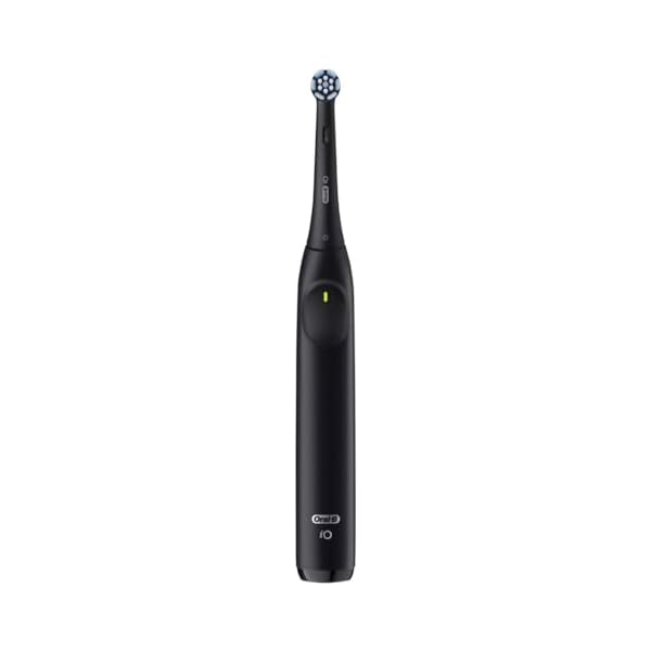 Oral-B iO Series 2 Rechargeable Electric Powered Toothbrush Starter Kit, Night Black with 2 Brush Heads - Automatic Pressure Sensor to Protect Gums - 3 Modes - 2 Min Timer
