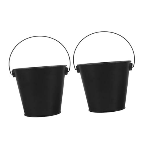 DIYEAH Cubos De Grasa Metálicos para Barbacoa y Parrilla Al Aire Libre, 2 Piezas 5,6x5,6x4 Cm, Accesorios De Hierro Resistentes para Acampar y Picnic, Recogedores De Aceite Duraderos