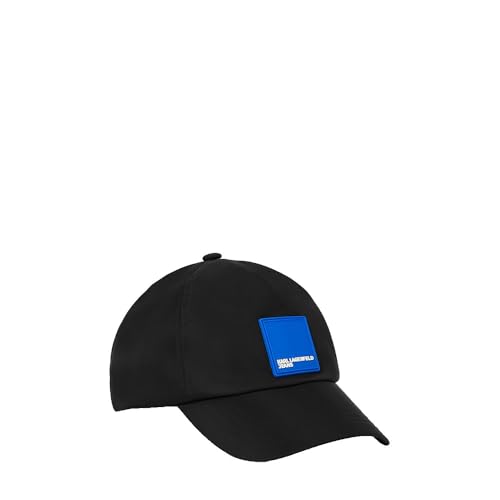 Casquette Karl Lagerfeld Jeans luxe en nylon technique noir à logo texturé original