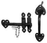 DoorFittings4U Black Antique Cottage Suffolk Thumb Latch Comes with Lock Pin