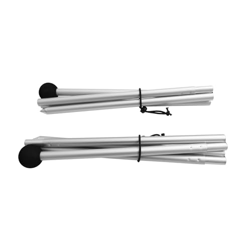 MARALANG Beach Tent Poles Replacement 2 Packs Foldable Portable Aluminum Alloy Repairing Fixing Accessories for Camping Parties