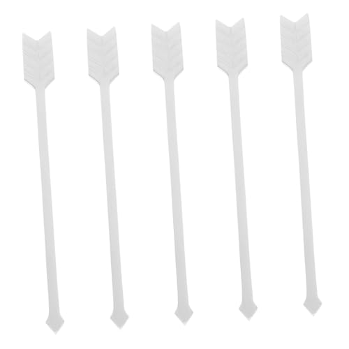 VALICLUD 5piezas Unidades De Agitadores De Acero Inoxidable para Café y Bebidas Calientes Paletinas Reutilizables con Diseño De Flecha para Cafeterías Bares y Hogares para Postres y Cóctele