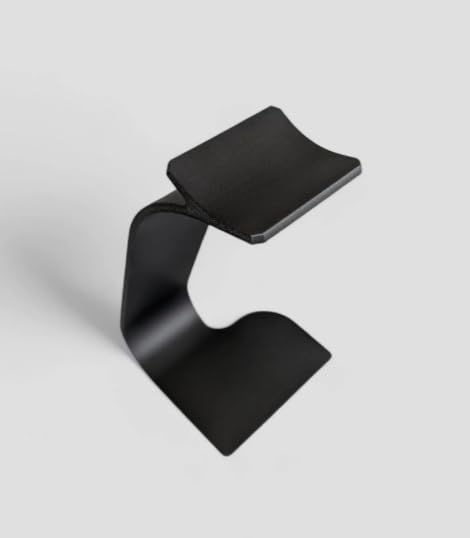 Headphone Stand Holder, Black, 245x120x120 mm | Curved Design, Stable Base, Desk Organiser, Universal Fit, Matte Finish-picture-32