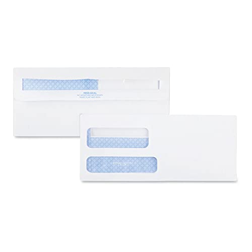Quality Park 24529 - Sobres de doble ventana tintados con sello de factura y cheque, color blanco 500/caja Cover