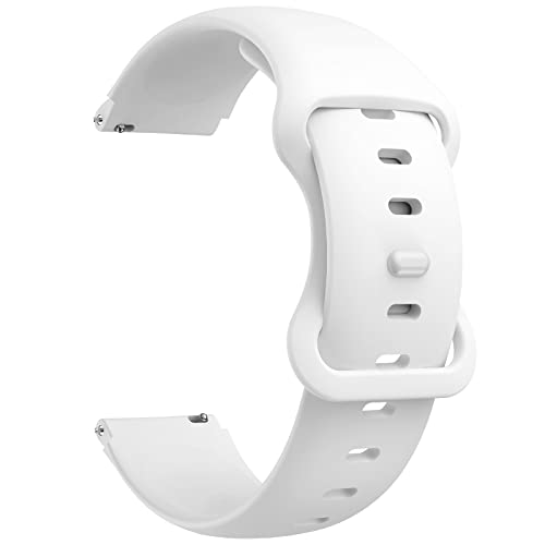 Newjourney 19Mm Adjustable White Silicone Smart Watch Band, Compatible With Id205L, Id205U, Id205S, Id205G, Id216 Veryfitpro Smartwatches thumb #5