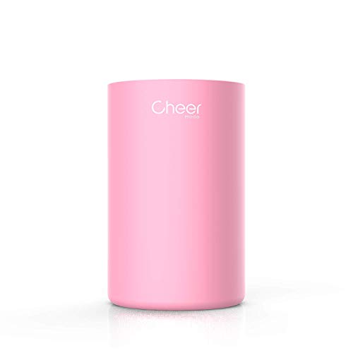 CHEER Wine Chiller Bucket, Stainless Steel Double Walled Iceless Wine Bottle Chiller, Keeps Wine and Champagne Cold Tabletop Stemless Holder (Pink) 7717-W201-011
