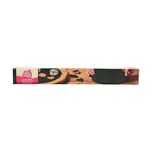 FunCakes Pâte à Sucre Étalée Raven Black sans gluten 36 cm de rond et 3 mm d'épaisseur 430 g