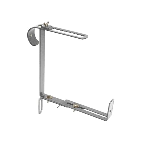 bellissa – Blumenkastenhalterung rund für Blumenkästen 2er Set hochbelastbar bis 30kg - Montage für Geländer & Brüstungen – Verstellbare Halterung für eckige Balkonkästen – Stabil & wetterfest