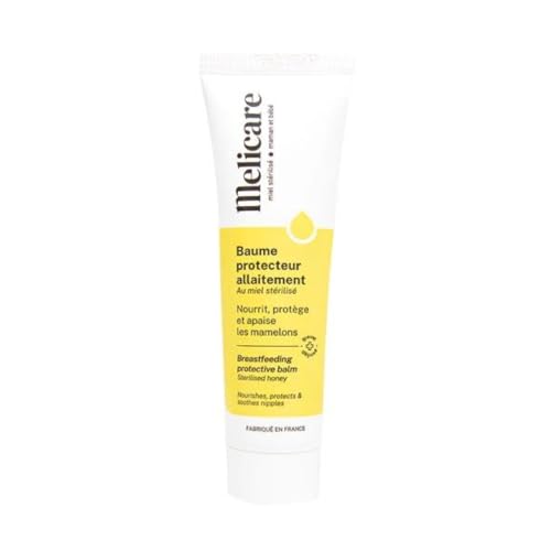 Alvadiem | Melicare Baume Protecteur Allaitement Crevasses Mamelons | Apaise, Hydrate, Prévient les Irritations | 48% Miel Médical Stérilisé Breveté | Fabrication Française, 100% Naturel | 30 g