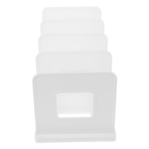 Happyyami デスクトップ用プラスチック製ブックエンド 読書用ブックオーガナイザー 卓上収納仕切り 大容量ファイルラック対応 置物兼用書籍