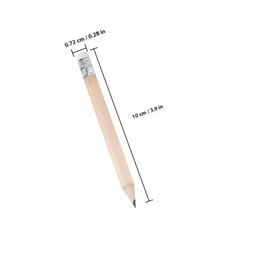 Lápices OUNONA 60pcs cortos con borrador blanco HB miniatura 2
