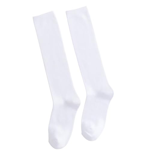 Men's Knee Length Cotton Socks Breathable Comfortable Solid Color Long Calf Dress Stockings for Business and Casual