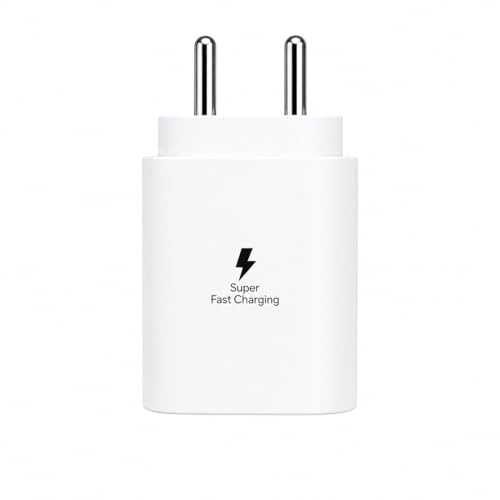 Image of Samsung 25W Type-C PD Super-Fast Charger Wall Adapter, Compatible with Galaxy M17e /M17 /F70e, M56 /F17 /A17 /A57 /A37 /A07 /M07 /F07 /A36 /A16 /A06 /M06 /M36 /M16 /M05 /M15 /M55 /M35 /F36 /F56 /F06 /F16 /F15 /F05 /5G, White