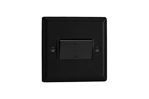 Varilight Fan Isolator Switch - Urban/Vogue Matt Black with Black Rocker