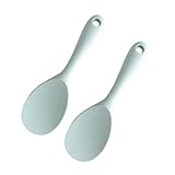 BESPORTBLE 2 Praktische Reislöffel aus Lebensmittelechtem Silikon Formstabiler Reisspatel Grün Leichtes Küchenzubehör für Reisgerichte und Reiskocher