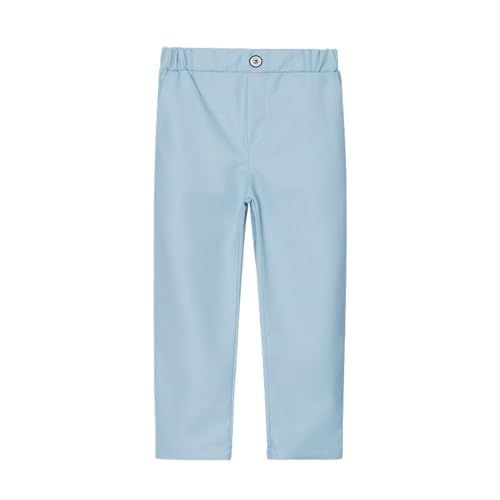 Boys Flat Front Dress Pants Adjustable Waist Front Pockets Straight Leg Fit Pants Boys Wind Pants Size2