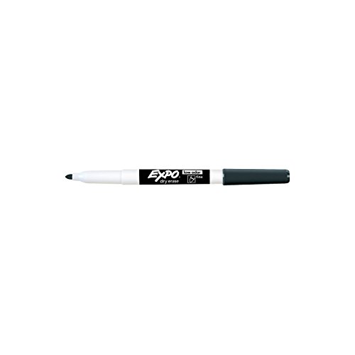 Image of Expo 86001 Low Odor Dry Erase Marker, Black; Fine Tip, Quick-Drying Ink, 2 Packs of 12 Markers, 24 Markers Total