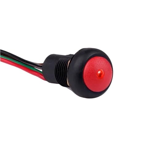 Pulsador momentaneo 12mm NA con LED boton electrico normalmente abierto para Arduino
