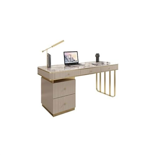 Dh2yjnbf3 Mesa Ordenador Escritorio Moderno, Sencillo y de Alta Gama, for Oficina, hogar, Escritorio, Mesa PC, Minimalista, Estudio sillas Fácil de Instalar(Blanco,140 * 60 * 74CM)