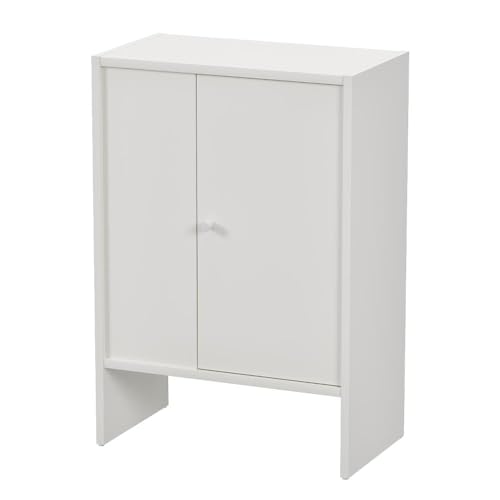 Image of Wakefit Engineered Wood Cabinet | 1 Year Warranty | Storage Cabinet for Home Kitchen Living Room | 1 Closed Compartment | Almeida - Frosty White