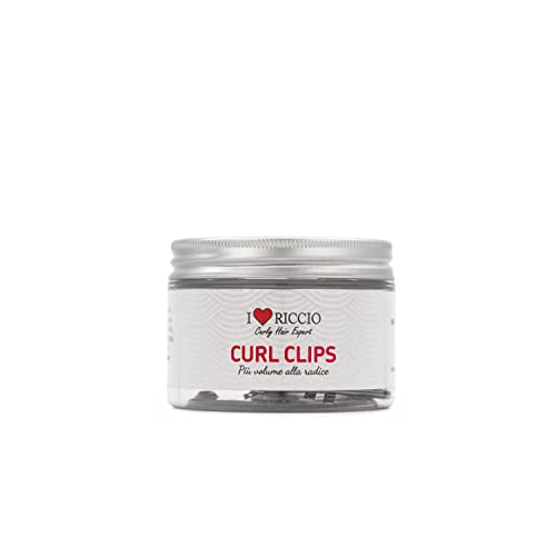 I Love Riccio Curl Clips, Mollette per Capelli Ricci, Clip Volumizzanti per la Radice dei Capelli Ideali per Asciugatura con Diffusore, Confezione da 15 Mollettine Capelli in Acciaio