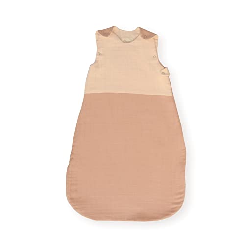 Image of Crane Baby Wearable Blanket, Wearable Soft Cotton Baby Blanket for Boys and Girls 0-9 Months, Desert Rose and Copper, 19”w x 30”h