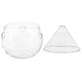 TOYANDONA Cuenco de Vidrio Transparente para Ensaladas con Recipiente para Hielo Seco Doble Tazón Multiusos para Frutas Postres y Cócteles Eventos y Celebraciones