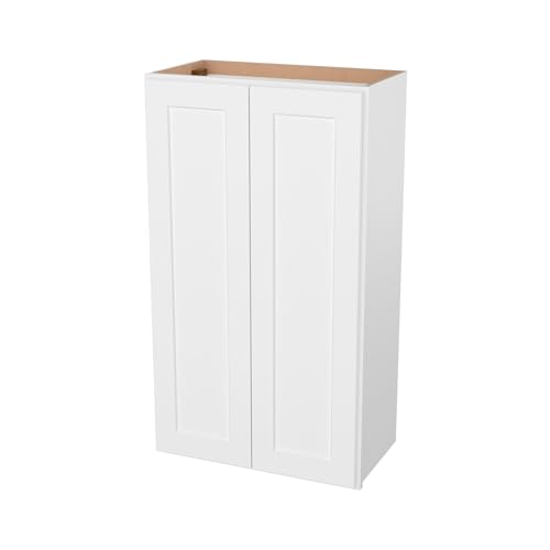 Image of Furinno Shaker Wall Kitchen Cabinet, Ready to Assemble, 12 D x 24 W x 42 H, White