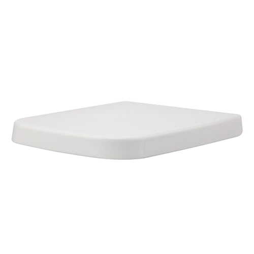 Asiento de inodoro YUYTE, asiento redondeado con esquina redonda, robusto de PP para inodoros estándar, fácil instalación, cierre suave, blanco miniatura 3