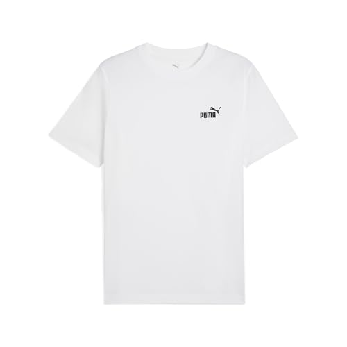Puma Men's Essentials Small Logo T-Shirt, White SS25, Medium Ess Small No. 1 Logo Tee Us