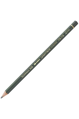 Lápiz Caran d'Ache Technalo Acuarelable 3B Verde miniatura 1