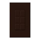 Lutron NT-6PF Nova T 6 Port Blank Insert for Architectural Style Accessories, Brown