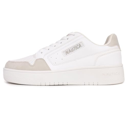 Image of Nautica Platform Sneakers for Womens Fashion Trendy Shoes White Casual Sneaker Thick Sole Everyday Walking Shoes