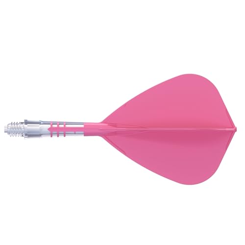 CUESOUL ROST T19 Carbon Integrated Dart Shaft and Flight,Kite Shape,Set of 3, rose red flight--white shaft--size 1
