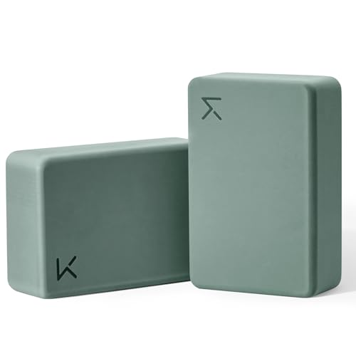 KEEP Yoga Block, High-Density EVA Foam 2 Pack Yoga Block with Non-Slip Textured Surface, Supportive, Lightweight - Ideal for Yoga, Pilates, and Stretching Exercises
