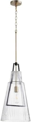 Cyan Design 10970 Apollo Pendant, 1-Light 100 Watts, Noir/Aged Brass
