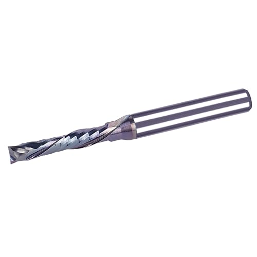 Image of SpeTool Solid Carbide CNC Router Bit 3 /16 Inch Cutting Diamter with 1 /4 Inch Shank, TAC Coated Spiral Compression Router Bit End Mill for WoodworkingToos