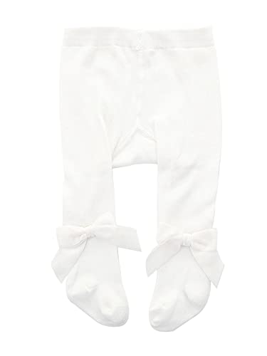 YILEEGOO Collant a coste per neonati e bambine con collant di velluto e fiocchi per Natale e San Valentino, leggings pantaloni calze per neonati, 1-2 Years