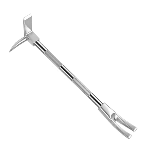 30 inch Halligan Tool 45 Grade Steel Halligan Bar Firefighter Tool with Duckbill and Recessed Nail Puller 4-In-One Non-Slip Grip for Forced Entry Rescue & Home Emergency