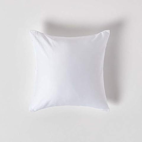 HOMESCAPES White Organic Cotton Euro Pillowcase Cover