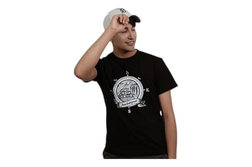 0263揖斐川町 マンホールTシャツ 黒Sサイズ