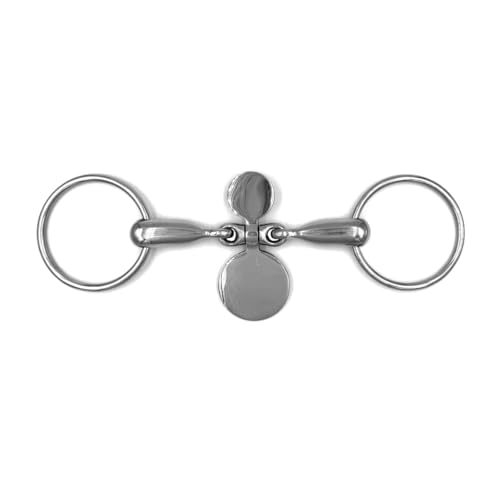 Equine Smile ES0075 Gebiss Zungenstreckertrense Zungenstreckergebiss Wassertrense mit Zungenlöffel aus Edelstahl Gebissstärke 19 mm (13.5 cm)