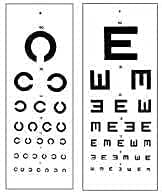Eye Vision Test Chart Snellen (C Chart and E chart) Professional Eye Testing Chart