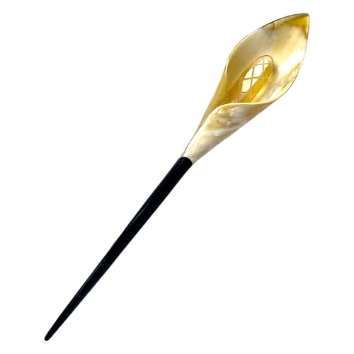 TAMAWire Palo de pelo de cuerno de búfalo hecho a mano, accesorios para el pelo, antiestático, regalo para hombres y mujeres, para mamá, esposa, hija, día de la madre, día de nacimiento (B, 1 unidad,